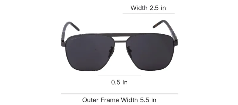 GUCCI Pilot Frame Sunglasses-3