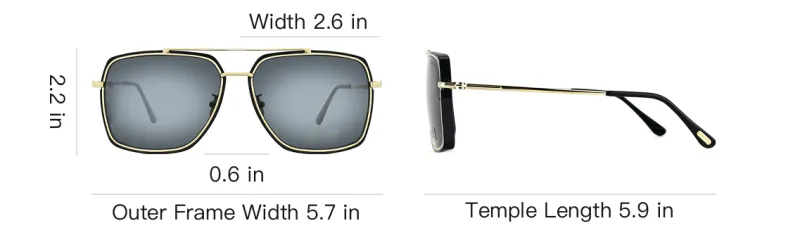 TOM FORD Aviator Sunglasses Women's Black-3