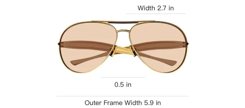 Bottega Veneta Aviator Frame Sunglasses-2