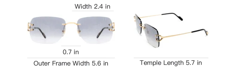 Cartier Rectangle Frame Sunglasses-4