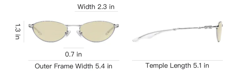 GENTLE MONSTER Metal Oval Sunglasses Unisex Silver-4