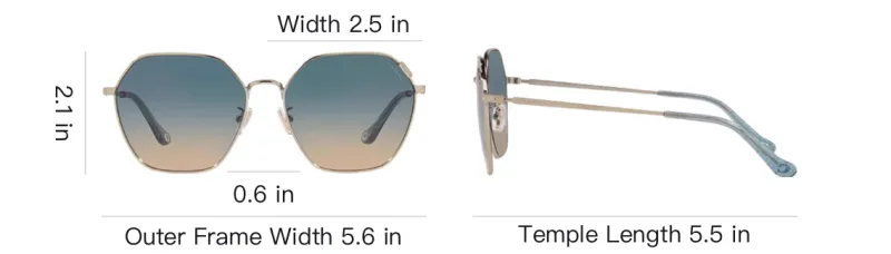 COACH Irregular Shape Sunglasses Women's Gold-5