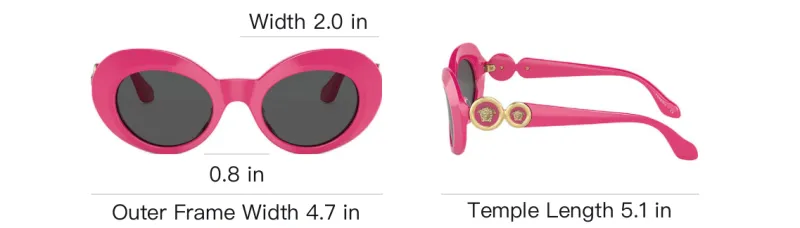 VERSACE Acetate Oval Sunglasses Kids' Purple-3