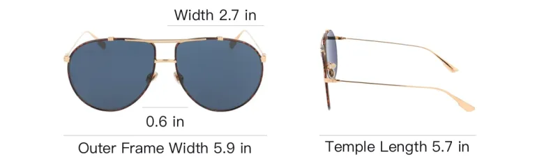 DIOR Aviator Style Metal Sunglasses-3