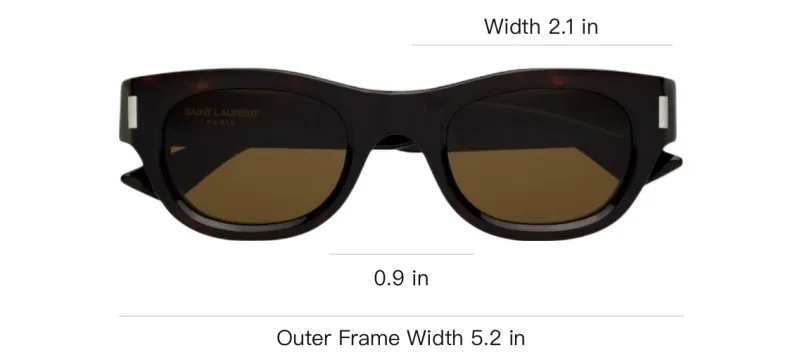 SAINT LAURENT Acetate Square Sunglasses Women's Black-2