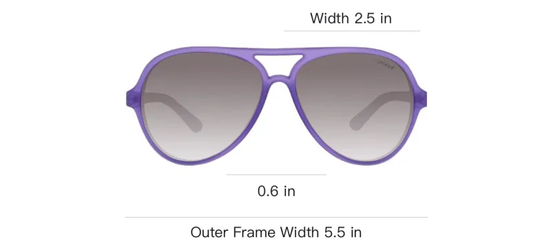 Polaroid Acetate Aviator Sunglasses Women's Purple-3