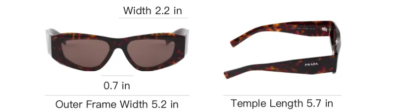 PRADA Acetate Metal Irregular Shape Sunglasses Men's Tortoiseshell-3