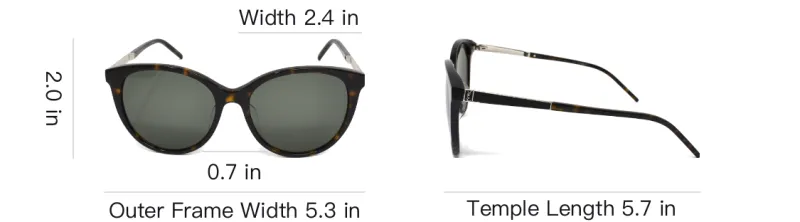 SAINT LAURENT Alloy Injection Molded Irregular Shape Sunglasses Women's Black-3