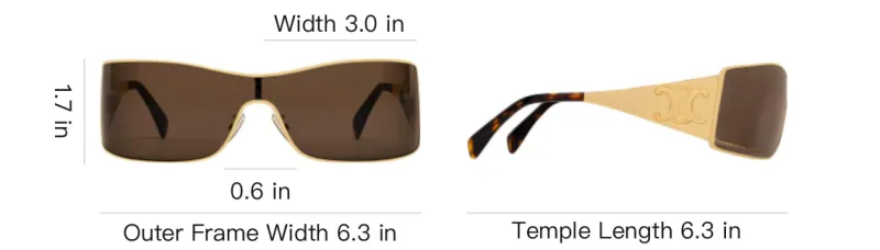 CELINE Triomphe Metal Racer Sunglasses In Metal-3