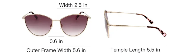 LONGCHAMP Butterfly Sunglasses Women's Gold-3