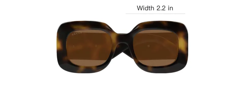 GUCCI Recycled Acetate Square Sunglasses Women's Brown-2