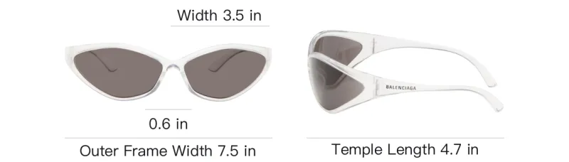 Balenciaga 90s Oval Wrap around Sunglasses-3
