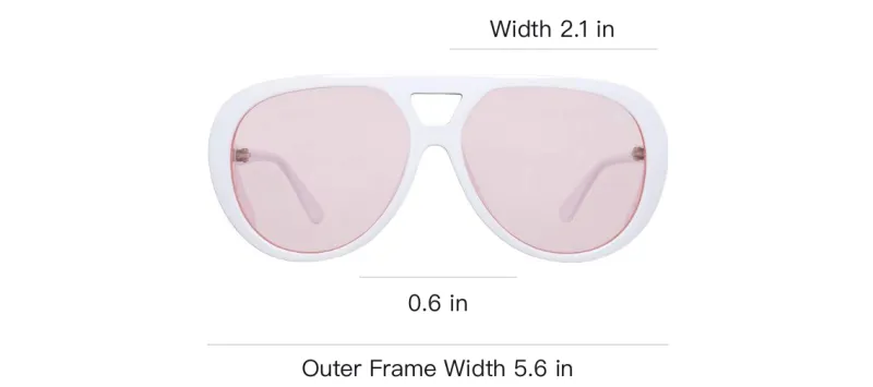 Victoria's Secret Plastic Aviator Sunglasses Women's White-3