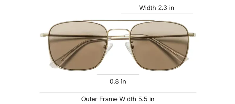 UNIQLO Aviator Sunglasses Unisex Camel-3