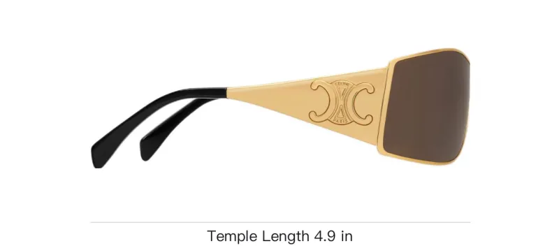 CELINE Triomphe Metal Racer Sunglasses In Metal-3