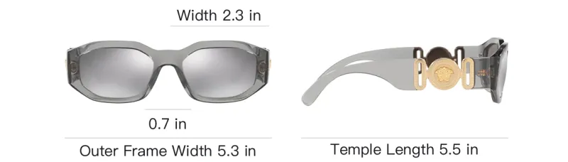 VERSACE Rectangular Frame Sunglasses-5