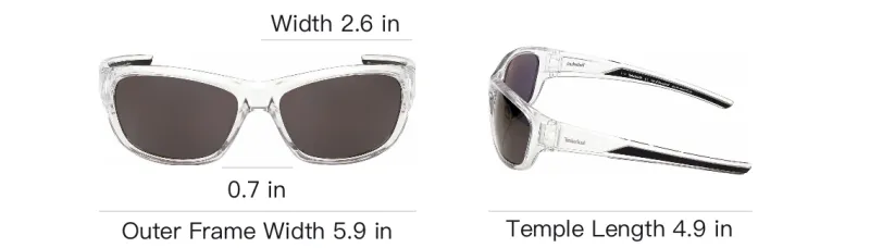 Timberland Rectangular Sunglasses Men's Transparent-5