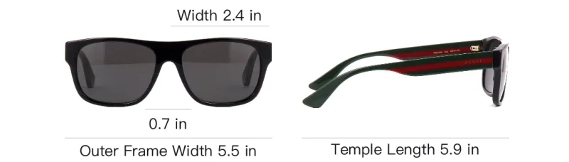 GUCCI Rectangular Frame Sunglasses-3