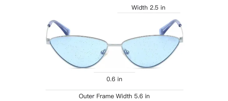 Victoria's Secret Metal Irregular Shape Sunglasses Women's Silver-5