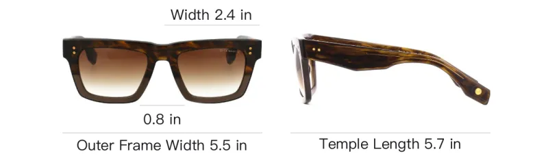 DITA Acetate Square Sunglasses Men's Tortoiseshell-3