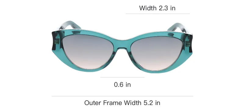 DIOR Acetate Irregular Shape Sunglasses Unisex Green-3