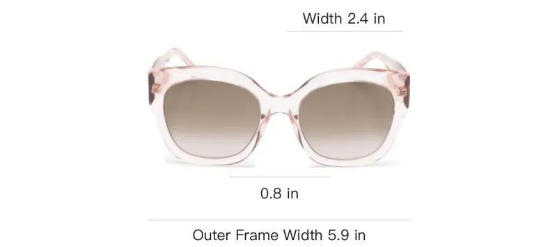 Jimmy Choo Plastic Irregular Shape Sunglasses Women's Transparent-2
