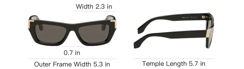 PALM ANGELS Metal Acetate Rectangular Sunglasses Unisex Black-3