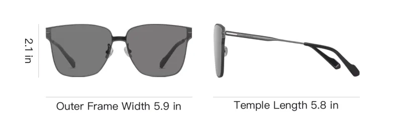MUJOSH Plate And Metal Irregular Shape Sun Protection Sun Protection UV Protection Sunglass Unisex Multicolor-3