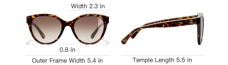 CHANEL Cat Eye Sunglasses Unisex Brown-5