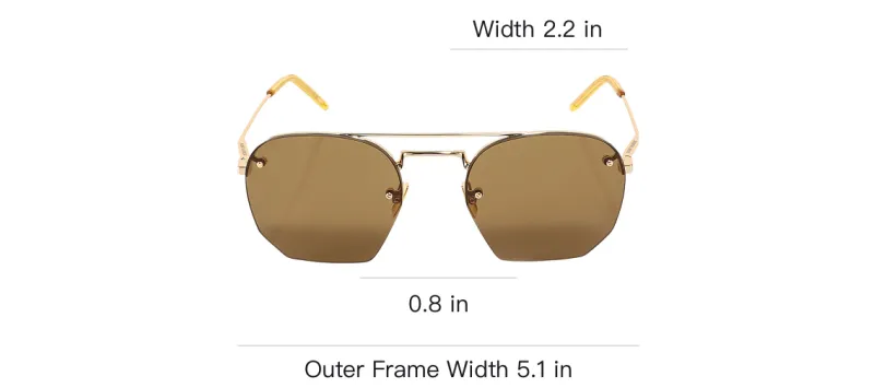 SAINT LAURENT Sl 422 Aviator Sunglasses-4