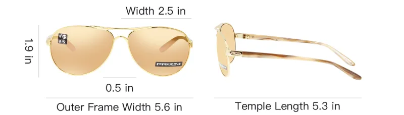 Oakley Metal Aviator Sunglasses Women's Gold-3