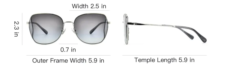 COACH Alloy Butterfly Sunglasses Unisex Multicolor-5