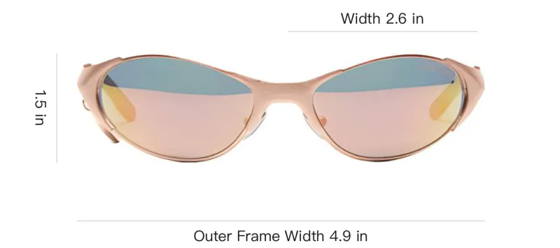 Acne Studios Metal Monel, Nickel Based Alloy Irregular Shape Sunglasses Unisex Gold-3