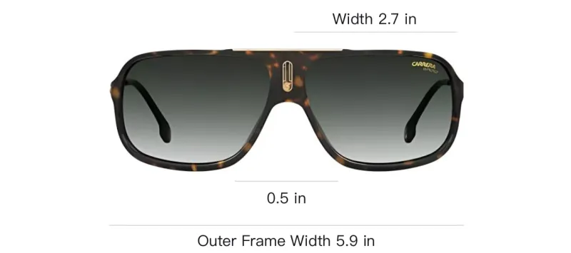 CARRERA Rectangular Sunglasses Women's Deep Havana Color-2