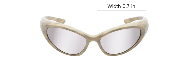 Balenciaga Injection Molded Polyamide Nylon Round Sunglasses Women's Silver-4