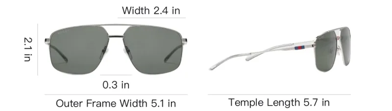 GUCCI Pilot frame Sunglasses-2