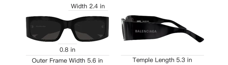 Balenciaga Rectangular Frame Sunglasses-5