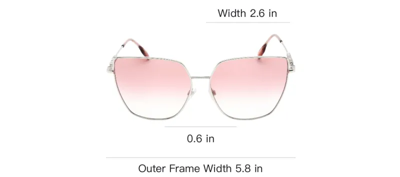 Burberry Butterfly Sunglasses Unisex Silver-3