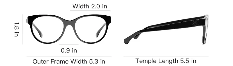 CHANEL Cat Eye Eyeglasses 49mm-5