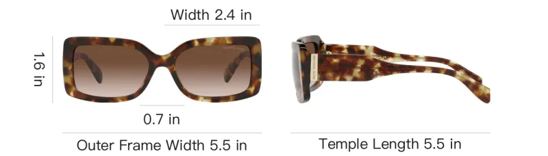 MICHAEL KORS Square Sunglasses Unisex Brown-3