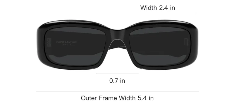SAINT LAURENT Rectangular Frame Sunglasses-2