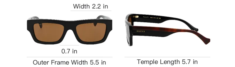 GUCCI Rectangle Frame Sunglasses-5