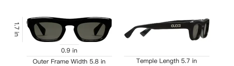 GUCCI Rectangular Frame Sunglasses-2