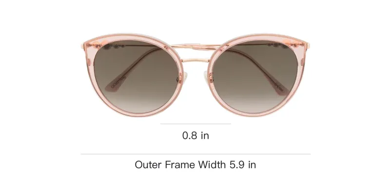 Jimmy Choo Steel PVC Aviator Sunglasses Women's Pink-2