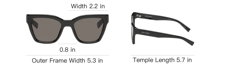 SAINT LAURENT Eyewear Logo print Square frame Sunglasses-3