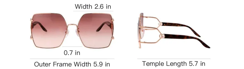 GUCCI Double G Oversize frame Sunglasses-3
