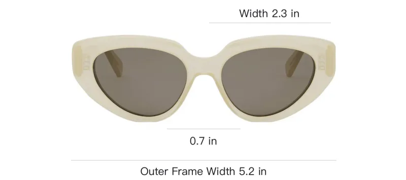 CELINE Acetate Irregular Shape Sunglasses Unisex Bright Light Brown-2
