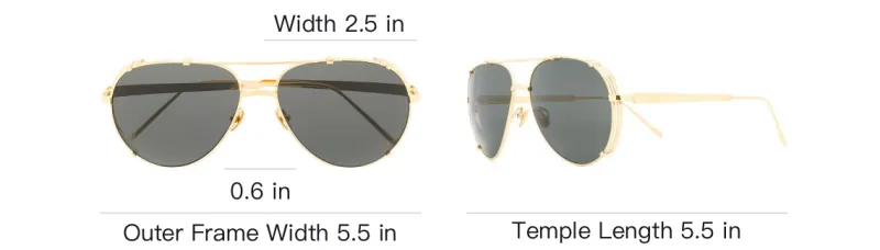Linda Farrow Newman Aviator Frame Sunglasses-3