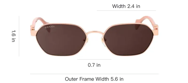 GUCCI Oval frame Sunglasses-2