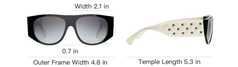 CHANEL Rectangle Sunglasses Women's-4